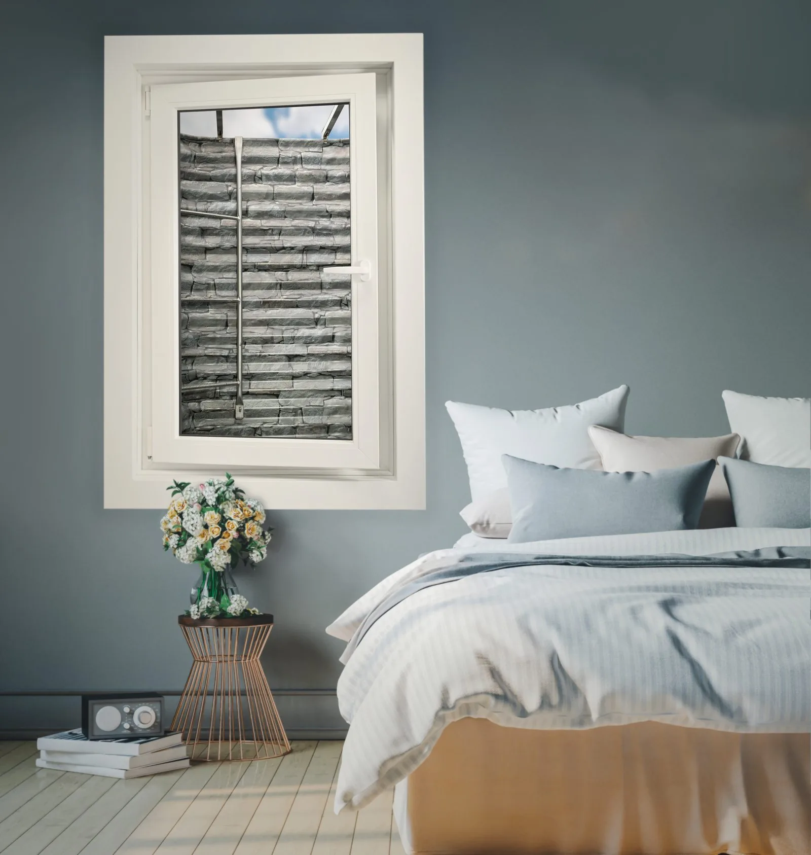 EcoSpect bedroom stone