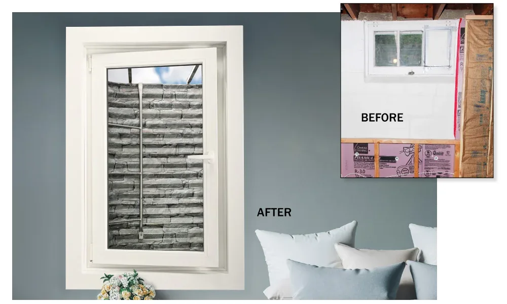 Egress Window Repair in East Syracuse, Onondaga County, NY - Professional installation by EcoSpect